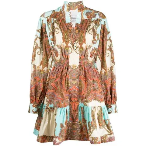 25 FW Forte 페이즐리 프린트 긴소매 드레스 23SF7616 TP432131565