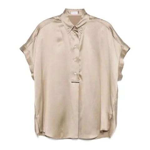 26 SS Brunello Cucinelli 새틴 블라우스 M0C59RA915C2874 TP434354896