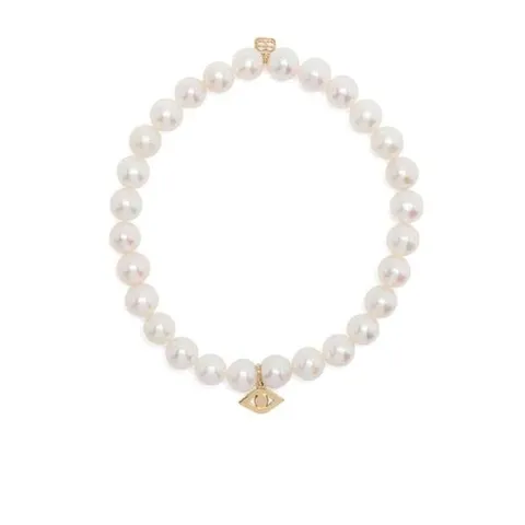 25 FW Sydney Evan 이블 아이 14K 옐로 골드톤 펄 브레이슬릿 CAS1384Y3577M TP432262236