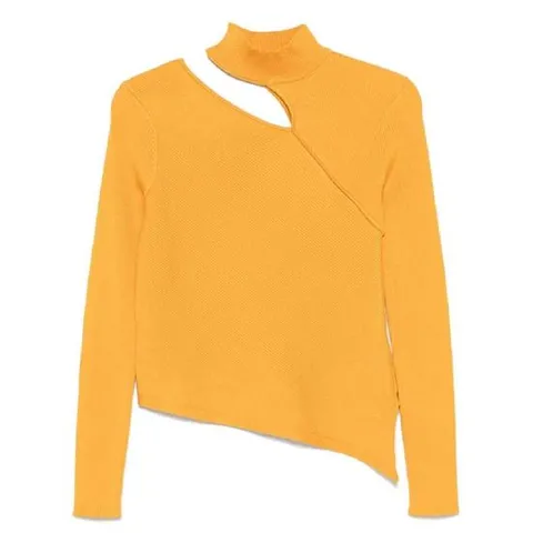 25 FW 디케이앤와이 컷아웃 골지 스웨터 P43SAL18 TP432332076