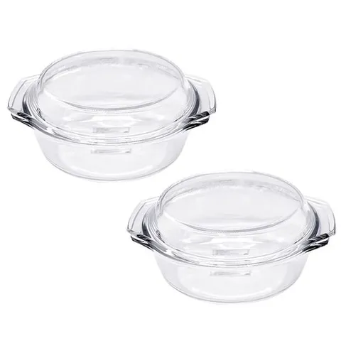 오븐 전자레인지 겸용 내열유리용기 700ml 2개세트