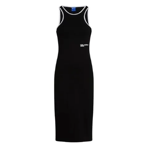 25 FW 칼라거펠트 콘트라스트 트리밍 민소매 드레스 A3W13008999 TP438530608