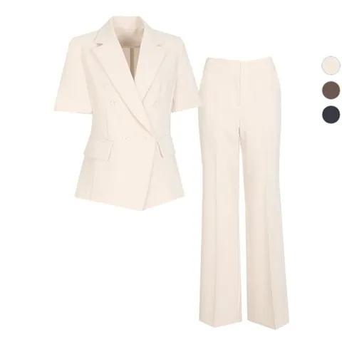 SET 여성 뮤티드  여름 정장 자켓+부츠컷 팬츠 세트