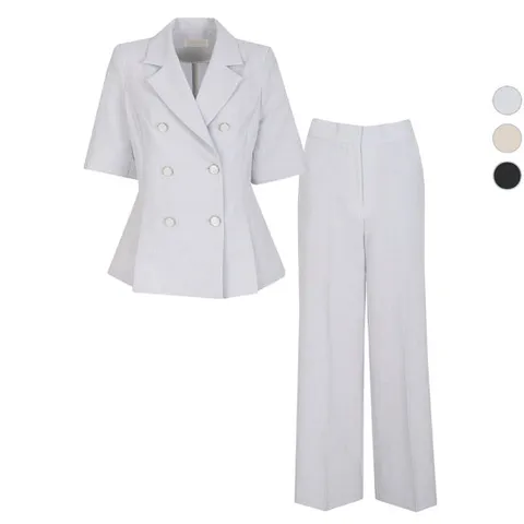 SET 여성 에브리 린넨터치 여름 정장 자켓+팬츠 세트