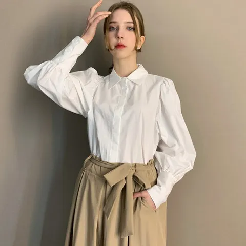 [ 롯데백화점 ][파슨스] White.Puff Shirt [ASSR3BL01]