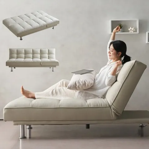[시월엔 더블혜택] DUO 듀오 3인용 소파베드 가로세로 더블 등받이 각도조절 접이식 카우치 쇼파침대 E0등급자재
