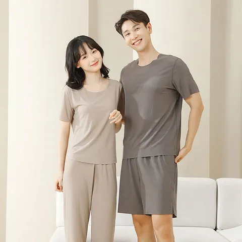 [그로스홈] 여름 실크 파자마 세트(남성용&여성용)