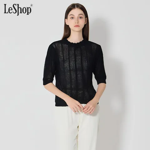 르샵 썸머 레이스 반팔 니트