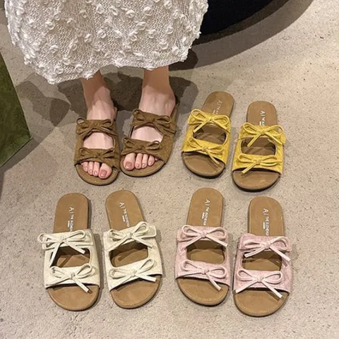 [아리엘스타일]리본스트랩 슬리퍼샌들 썸머필수템 리듀민슬리퍼