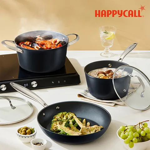 해피콜 인덕션 냄비 후라이팬 세트 3종(5P) 세이브