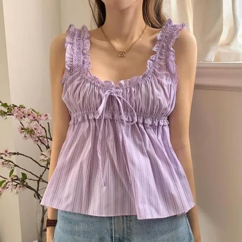 아트박스/옷자락 여자 러블리 유넥 리본나시 블라우스