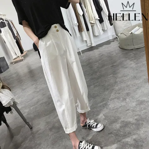 [헬렌] 여름 핀턱 세미 배기 밴딩 팬츠 디포밴딩팬츠 B-346