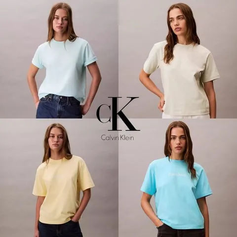 캘빈 클라인 Calvin Klein 40WH113 여자 스탠다드 로고 릴렉스 핏 반팔 티셔츠