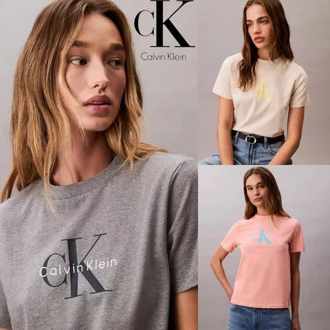 캘빈 클라인 Calvin Klein 47B864G 여자 모노그램 로고 반팔 티셔츠