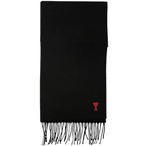 (명품) 하트자수 로고 머플러 블랙 머플러 BFUSF4