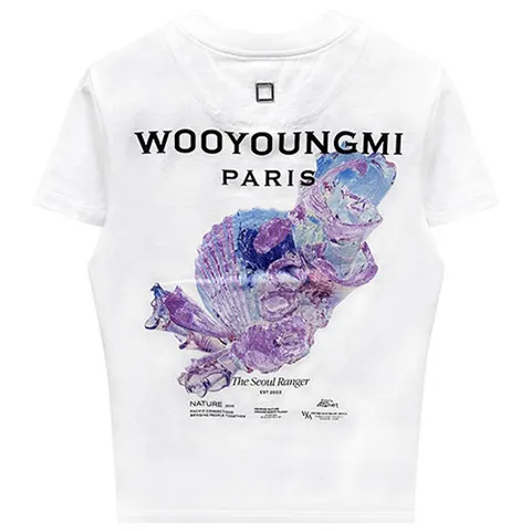 (명품) 3D 코랄 백로고 반팔 티셔츠 화이트 여성 티