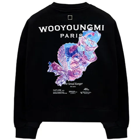 (명품) 3D 코랄 백로고 스웨트셔츠 블랙 여성 맨투맨