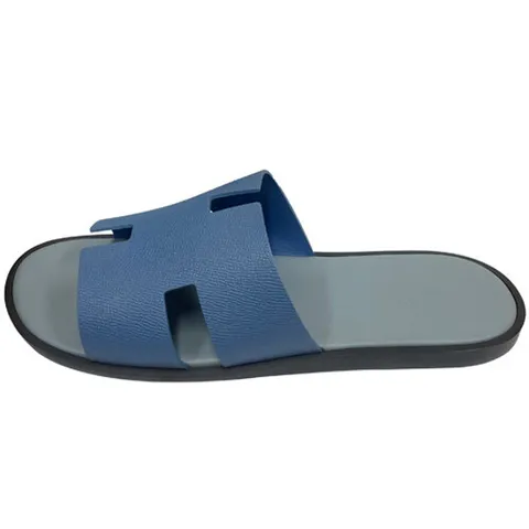 (명품) 이즈미르 H로고 카프스킨 샌들 블루 블루에 그