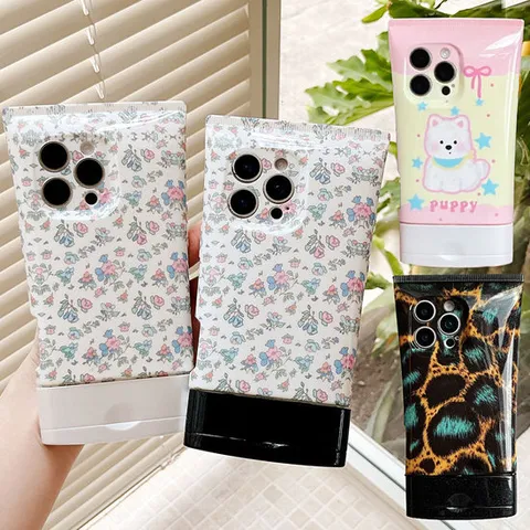 아이폰 16 15 프로 맥스 클렌저 튜브 글리터 실리콘 케이스