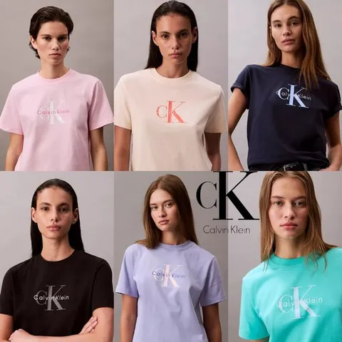 캘빈 클라인 Calvin Klein 47B865G 여자 로고 프린티드 반팔 티셔츠