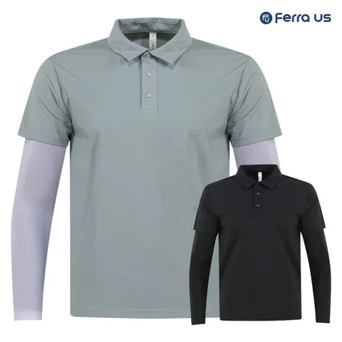 [페라어스]페라어스 남성 여름 토시 레이어드 골프셔츠 GCTM54R2