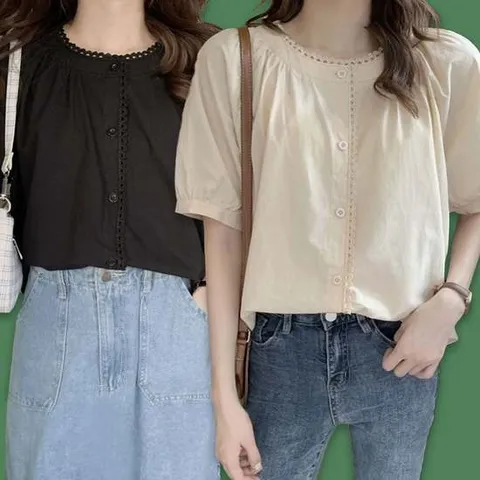 반팔블라우스 여름 여성 예쁜 하객