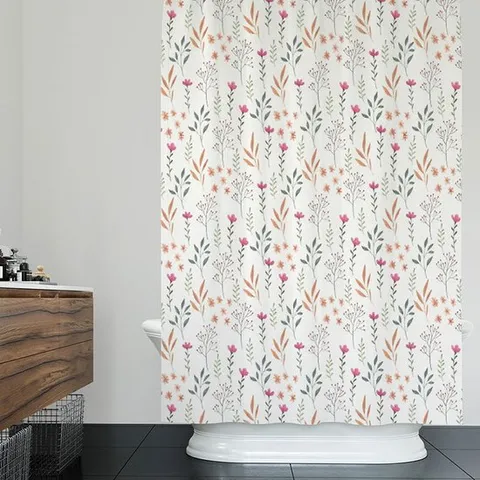 와일드 욕실 목욕 화장실 샤워 커튼 방수 커텐 PEVA 무타공 발수처리 곰팡이