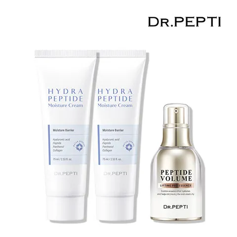닥터펩티 하이드라 펩타이드 모이스처 크림 75ml 2개 + 볼륨 리프팅프로 에센스 30ml (정가 69,000원)