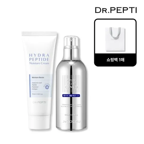 닥터펩티 하이드라 펩타이드 모이스처 크림 75ml+볼륨에센스2.0 100ml (+쇼핑백) (정가 128,000원)