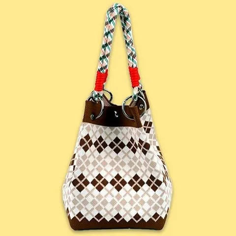 미니 가방 작은 백 니트 토트 손 여성 브라운아가일 미니토트백
