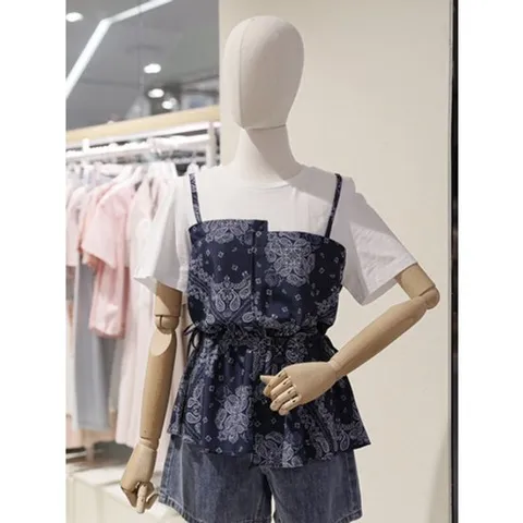 [ 현대백화점 ]SOUP 숲 프린트 뷔스티에 반팔 티셔츠 (SB5ST30)