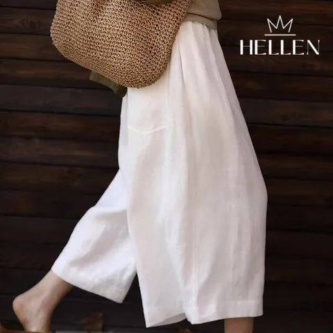 [헬렌] 편안한 여름 냉장고 바지 와이드 밴딩팬츠 프리밴딩치마바지 B-366