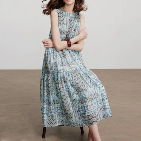 [바바라옷장]253888 - 에닉스 민소매롱원피스 민소매원피스 여름