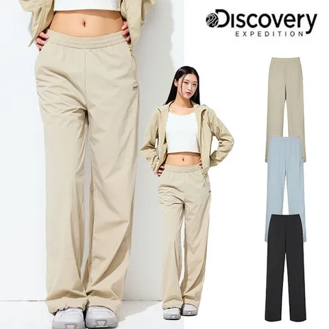 [ 롯데백화점 ]디스커버리 25SS 이월/할인/여성/와이드핏/기능성/냉감소재/프레시벤트 폴튼 트레이닝 세미와이드 팬츠 DWTP91053