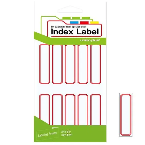 유니온 견출지 일반 18x60 (적색) (18매입)