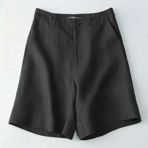 여성5부팬츠 뒷밴딩 린넨 반바지 여름 캐주얼