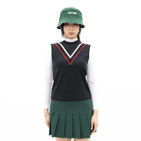 여성 여름골프조끼 나시티 골프상의 반팔티 슬리브니스 VCOOLVEST