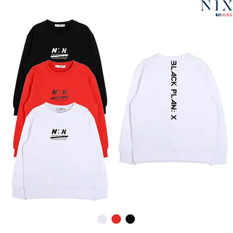 [닉스키즈][닉스키즈] 공용 특양면 로고 레터링 맨투맨_FKOSCTM7