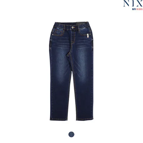 [닉스키즈][닉스키즈] 남아 D톤 워싱 테이프장식 슬림 데님_FKOS