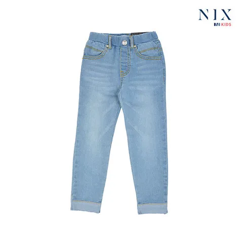 [닉스키즈][닉스키즈] 여아 L톤 허리밴드 캣브러시 롤업 스키니