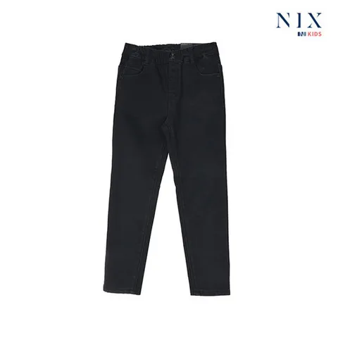 [닉스키즈][닉스키즈] 여아 본딩 BLACK 밍크 RAW 스키니_FKNWDBK