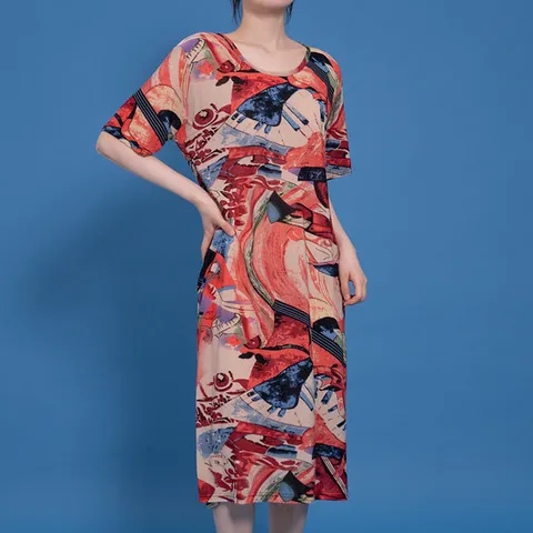 엄마옷 마담4060 프르츠원피스-QD000004-