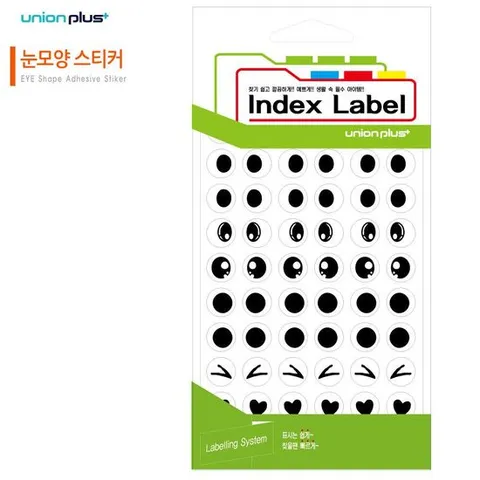 유니온 스티커 눈모양 (12mm) (15매입) (UL-