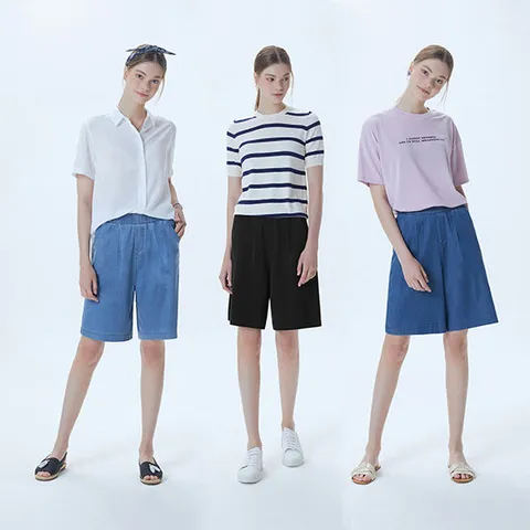 여성 리오셀 데님 숏팬츠 3종(LD5W)