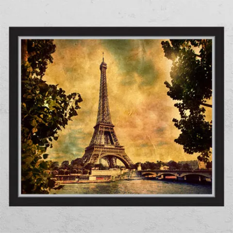 아트박스/꾸밈 cs064-애펠탑이 보이는곳(빈티지)_창문그림액자_