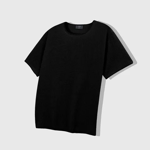 남성 여름반팔 무지 라운드넥 니트티셔츠