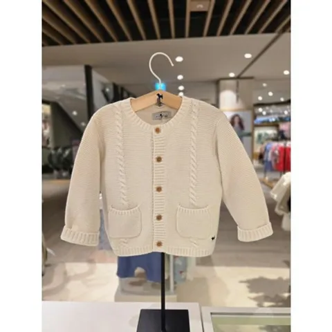 [ 현대백화점 ][블루독베이비] 25 FW(크림) 클래식니트가디건(45A1320001) 출산 백일 돌 선물 유아 아가옷 조카 간절기 (4