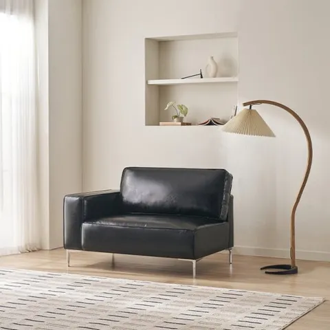 삼익가구 오번스 2인용 가죽 소파(스툴제외)