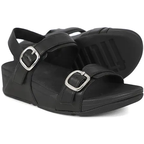 [정품] 핏플랍 여성 루루 어드저스터블 레더 올 블랙 백 스트랩 샌들 (ES6-090)