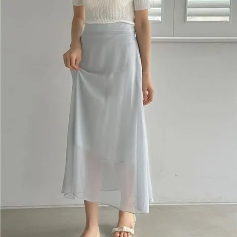 아트박스/옷자락 여자 여름 청순 여신 쉬폰 롱스커트